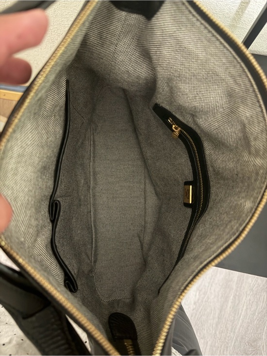 MCM Black Leather Shoulder Hobo with Gold Hardware main image 6